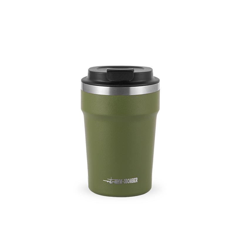 MHW-3BOMBER 360ml Coffee Cups Portable Car Travel Mug with Leak-proof Lid Thermal Mugs Double Walled Water Cup Home
