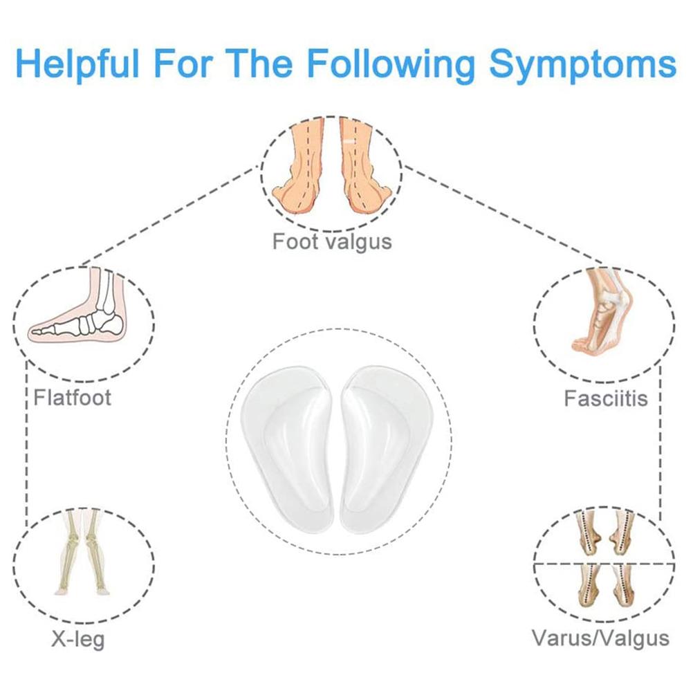 Unisex Gel Arch Support Cushions Adhesive Shoe Insoles Pad Relieve Pressure