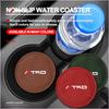 PU Leather Slot Non-slip Coaster Mat Emblem Car Cup Holder Pad for Toyota TRD GR Aygo Corolla Avensis Vios Yaris Mark-X Mirai Yaris
