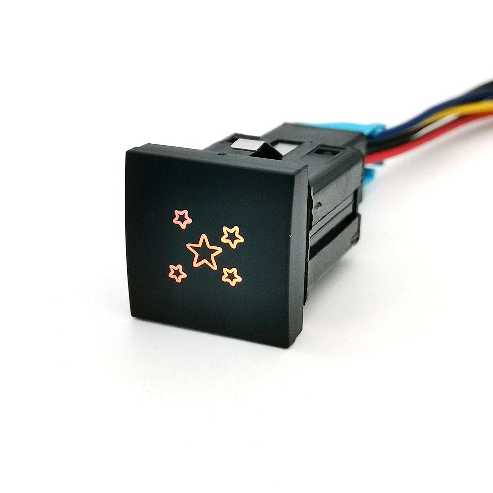 1PC Car LED DRL Parking Radar Power ON Off Fog Light Switch Button with Wire for Golf 6 MK6 Jetta 5 EOS Scirocco 2006 -2011