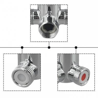 Miscelatore doccia affidabile con controllo della temperatura e valvola miscelatrice in lega di zinco