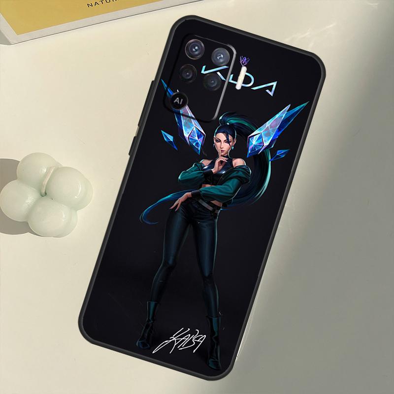 Kda Kaisa Ahri Akali Pouzdro pro OPPO A53 A53S 2020 A5 A9 A31 A52 A72 A94 A74 A54 A83 A91 A93 A16 A15 Zadni Coque