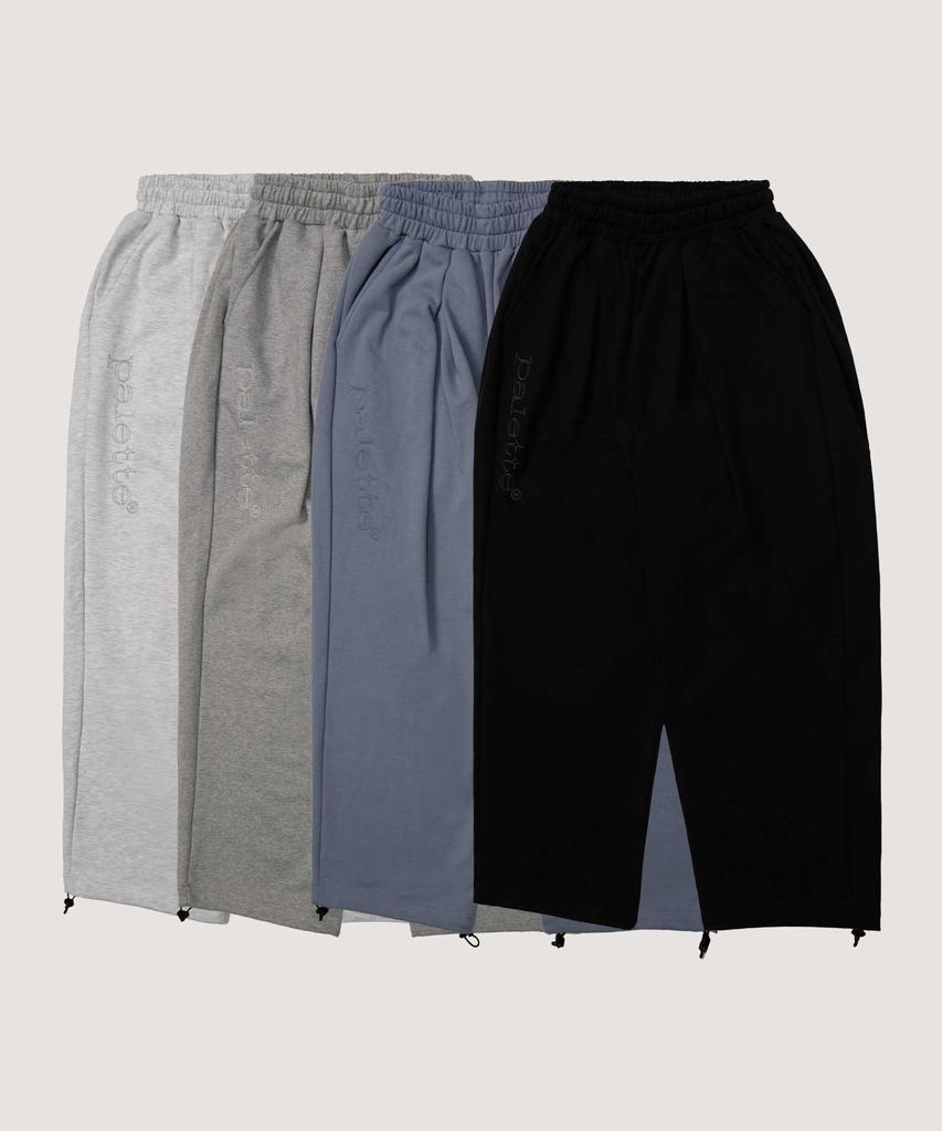 BONATSPALETTE Bp Stitch Logo Double-Pleat Wide Sweatpants_4 Colors