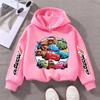 Cartoon Pixar Car Lightning Mcqueen Print Children Hooded Sweatshirt Boy Girl Autumn Winter Daily Outdoor Casual Warm Sportswear