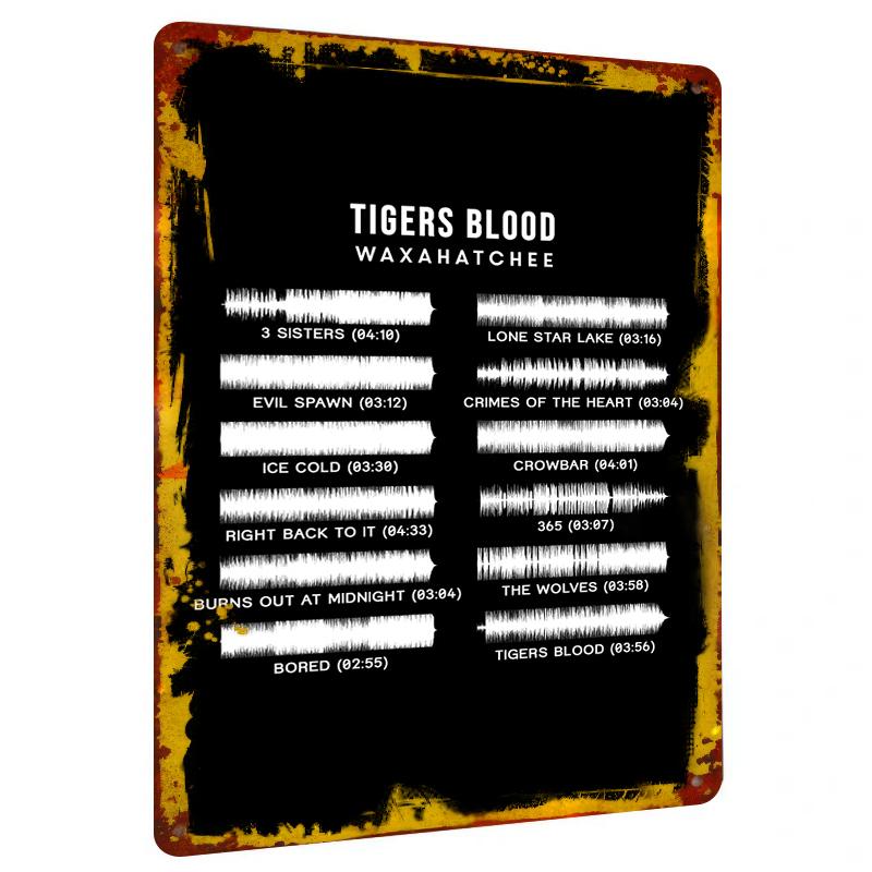 

Waxahatchee Tigers Blood Album Cover Metal Tin Sign Music Art Decor for Home Bar Wall Decoration 20x30cm（7.8x11.8inch）