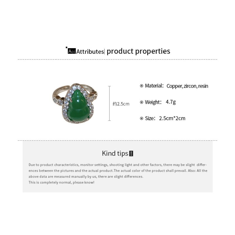 Senior Sense Green Calabash Zircon Necklace Country Tide Collarbone Chain  Women