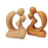 1Pc Golden Sandalwood Carving  Kisses The Love of Lovers' Hearts, Hand-held Pieces, Creative Ornaments, Wooden Handicrafts