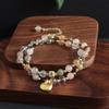 New Chinese bracelet black gold super lucky bag double circle crystal bracelet Douyin Xiaohongshu