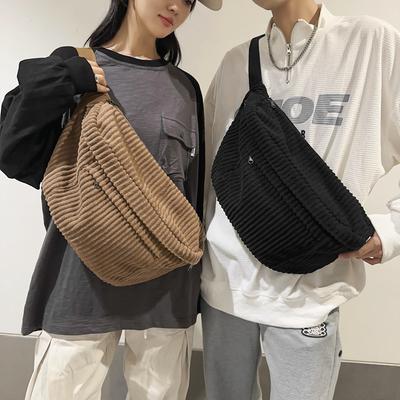 Fashi Bauchtasche Cord Damen Gürteltasche Phe Handtaschen Street Casual Brusttasche Große Kapazität Unisex Schulter Crossbody Taschen