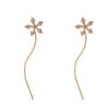 Snowflake Elegant Tassel Ear Cuff Stud Earrings Premium Sweet Nature Tiny Ear Accessories