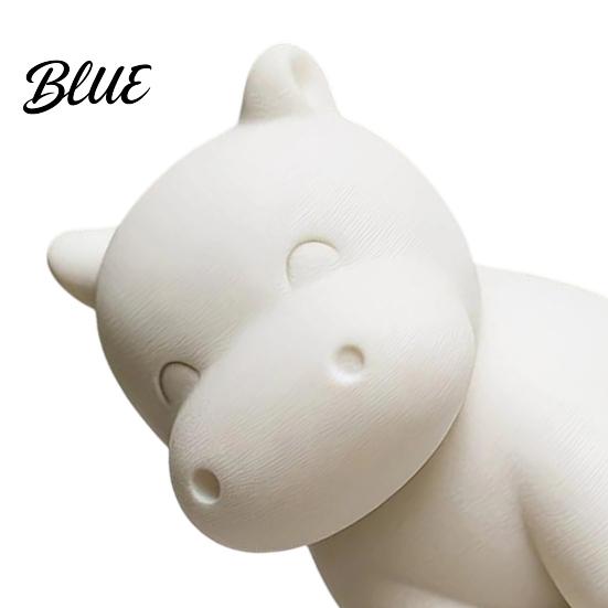 Durable Small Animal Sculpture 3D Printed Hippopotamus Statue, Mini Size Desktop Decoration, Solid White Hippo Accessory Matte Finish Figurine