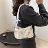 1Pcs Cute Flower Bow Print Canvas Shoulder Bags New Korean Girl Handbags Outdoor Travel Women Keys Phone Messenger Bag