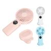 Handheld USB Fan with Base  Gears Wind Brushless Motor Rechargeable Silent Cooling Fan for Home Dor