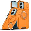 Shockproof Armor Slide Camera Protect Case For OPPO A6 A6X A6S 4G 5G Magnetic Ring Stand Holder Bracket Cover