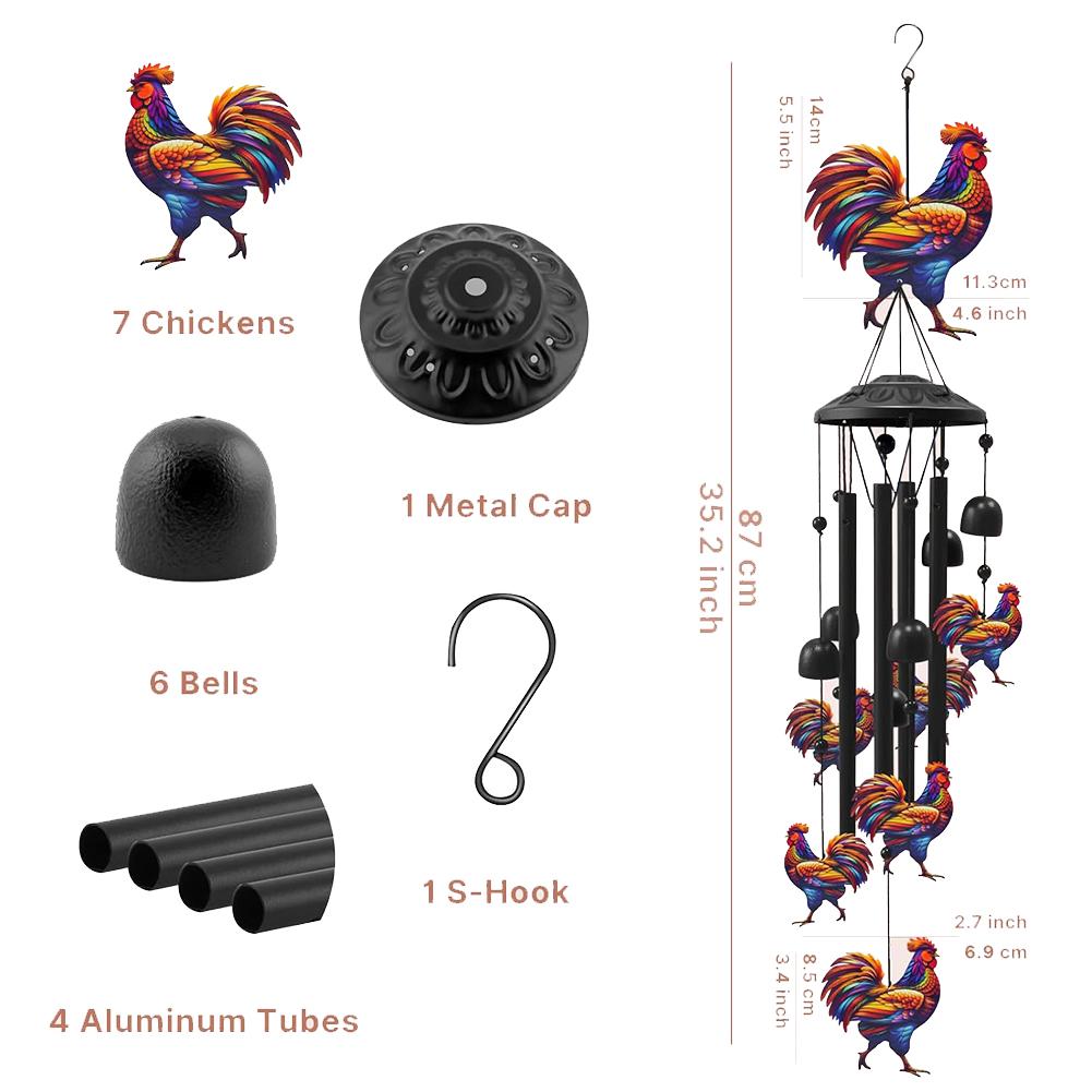 Affascinanti Campanelli a Vento con Galline: Decorazione Giardino Sincera & Campanella a Vento Melodica per Giardino e Occasioni Speciali
