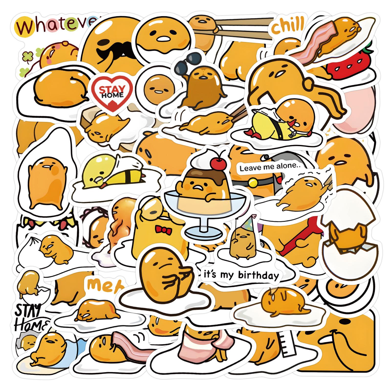 

60/120 New Gudetama Graffiti Stickers Decorate Notebook Suitcase Guitar Waterproof Stickers