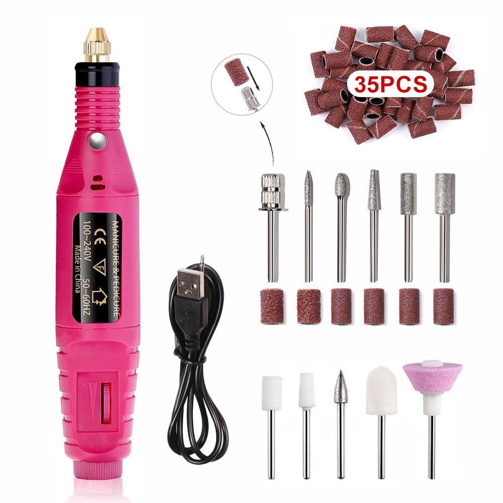 Nail Grinding Machine Set Strong Electric Nail Drill Machine Grinding Equipment Milling Cutter For Manicure Pedicure Polishing