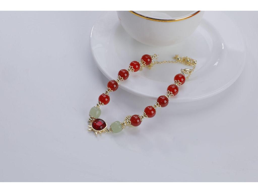 Pulseira Hetian Jade Fu para Mulheres, Design Único, Atraente de Riqueza, Adequada para Estudantes, Presente Ideal em Estilo Antigo para Melhores Amigas.