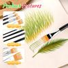 4PCS Art Grainer Brush Comb Set, Artist Acrylic Paint Brush Comb Set, Small Nylon Bristles Painting Brushes For Acrylic, Oil And Watercolor