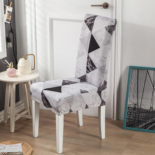 1 2 4 6pcs Print Chair Protector Spandex Chair Covers For Wedding Dining Room Office Use Banquet Housse De Chaise Seat Cover