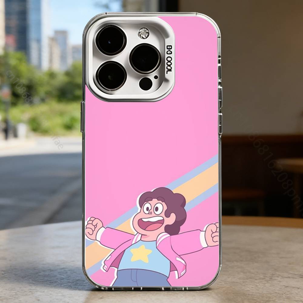 

Cartoon S-Steven Universe White Shockproof Phone Case For iPhone 17,16,15,14,13,12,11,Pro,XS,Max,Plus,Mini,SE iPhone17