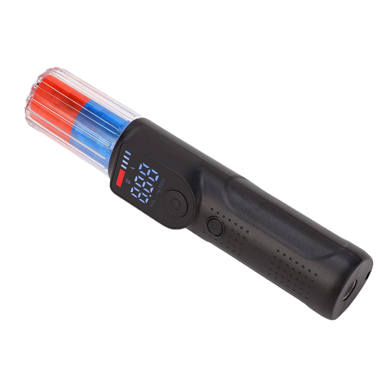 Alcohol Tester Multifunctional Rechargeable Voice Prompt Contactless Breath Alcohol Detector with LED Light ABS
