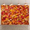 Supergroßer Herbst-Ahornblatt-Hintergrundstoff - Rot, Orange, Gelb, Gold, Braun Gefallene Blätter Tapeten Dekoration