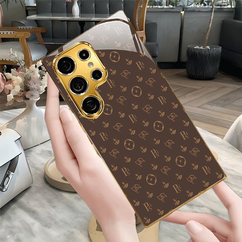 Vendita calda Moda Semplicità Di alta gamma Placcatura Vetro Custodia per Telefono per Samsung Galaxy S26 S25 S24 S23 S22 S21 FE,Ultra,Plus