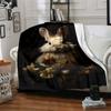 1pc Rabbit Name blanket Lightweight Flannel Throw for Sofa Bed Travel Camping Livingroom Office Couch Chair