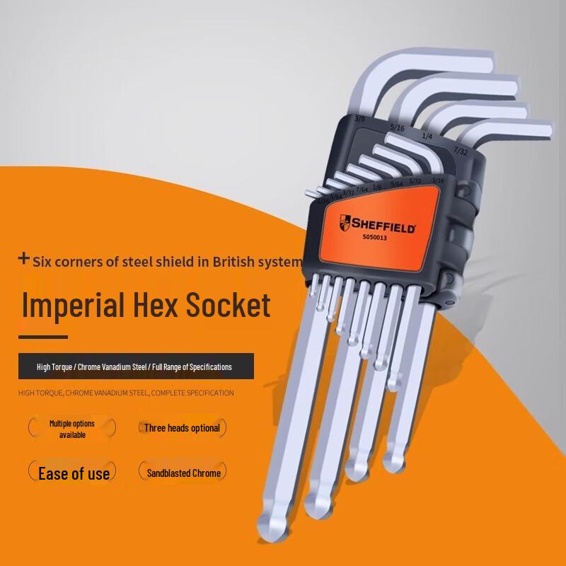 Steel Shield 12-Piece Imperial Ball End Hex Key Set