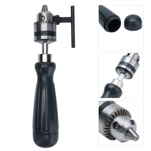 SOCOCO Manual Tool Pin Vise for Hand Drill, Drilling, 0.6-6mm Clamping Range, for Woodworking, Soft Metals, Acrylic Sheets, DIY, and Carbon Steel