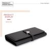Long Genuine Leather Wallet Women's Folding Large Capacity Wallet New Soft Cowhide Women's Clutch Phone Holder Wallet