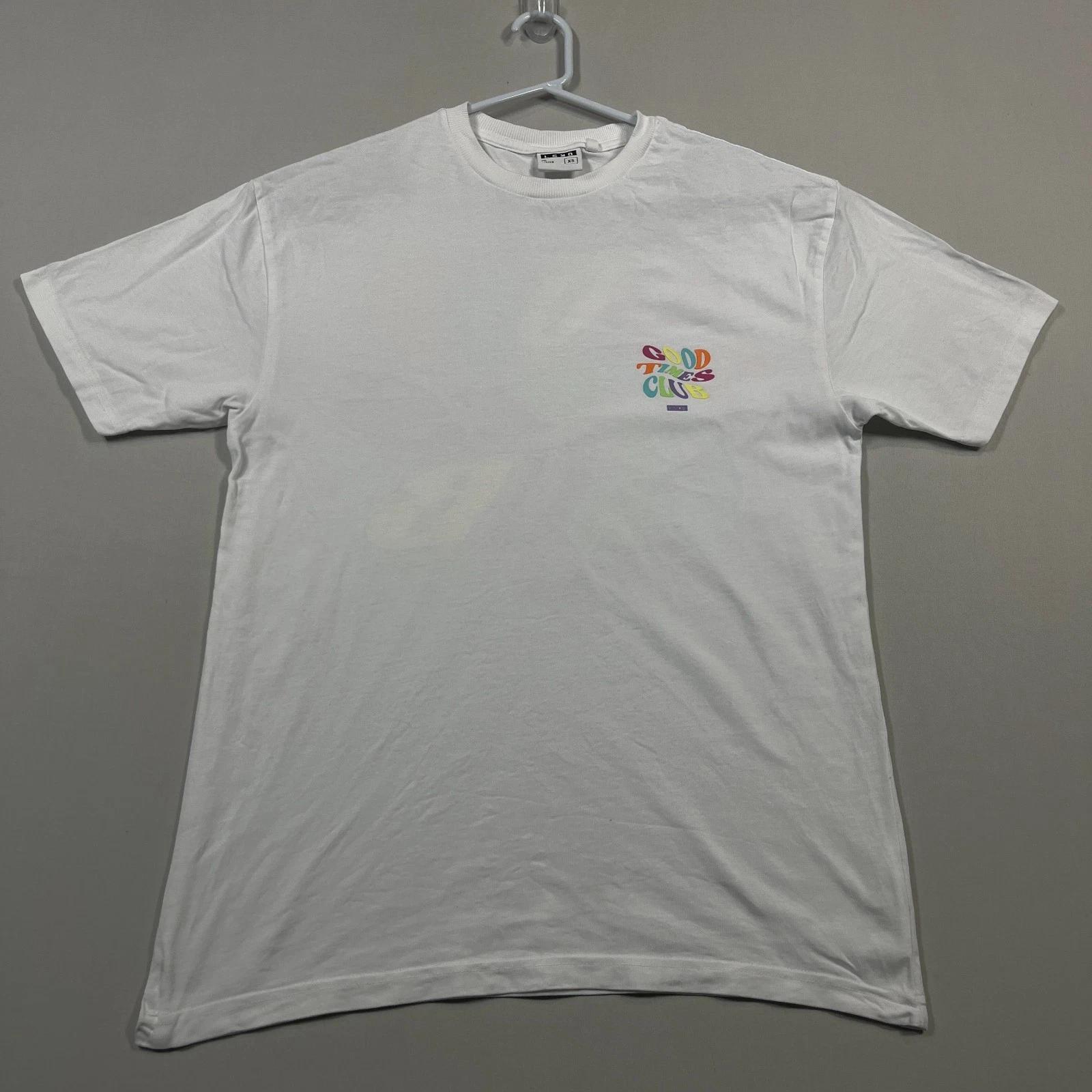 

LSKD T Shirt Oversized Training White Short Sleeve Crew Neck Mens XS Unisex XL