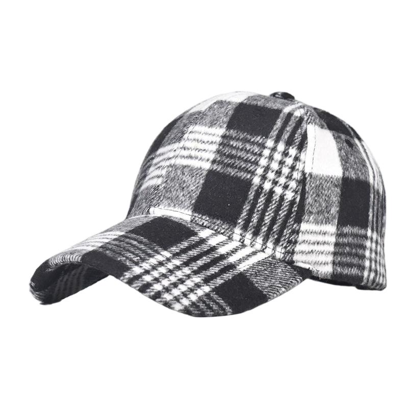 Herbst Winter Hut Herren Frühling Sommer Outdoor Sonnenschutz Visier Klassische Karierte Baseballkappe Hartschalen-Kappe Damenmütze Warme Schirmmütze