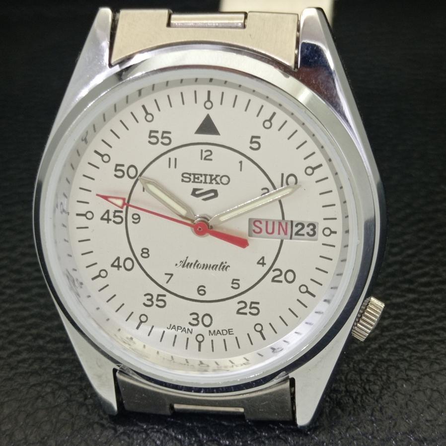 REFURBISHED VINTAGE SEIKO 5 AUTOMATIC 6309A JAPAN MENS D/D WHITE WATCH A318611-9