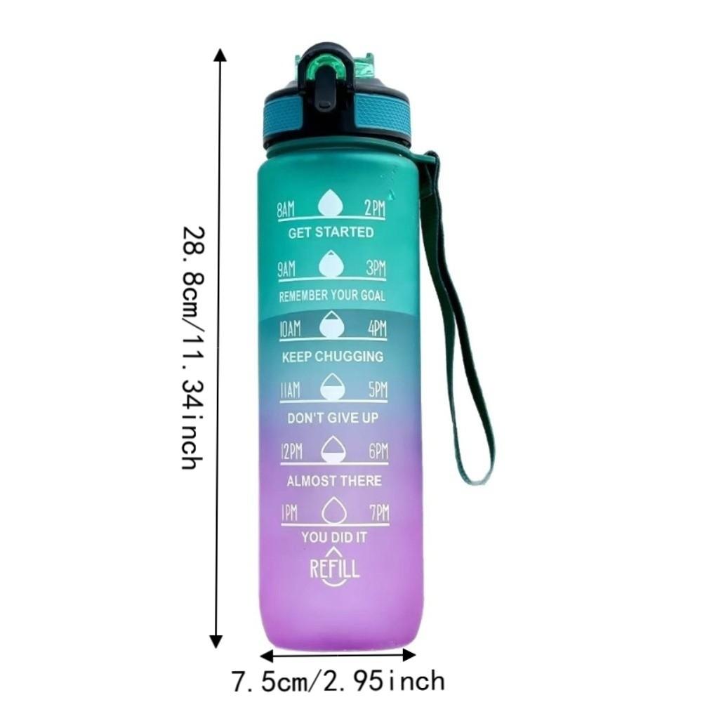 1000ML Straw Sports Water Kettle Large Capacity Straw Plastic Water Bottle Cycling