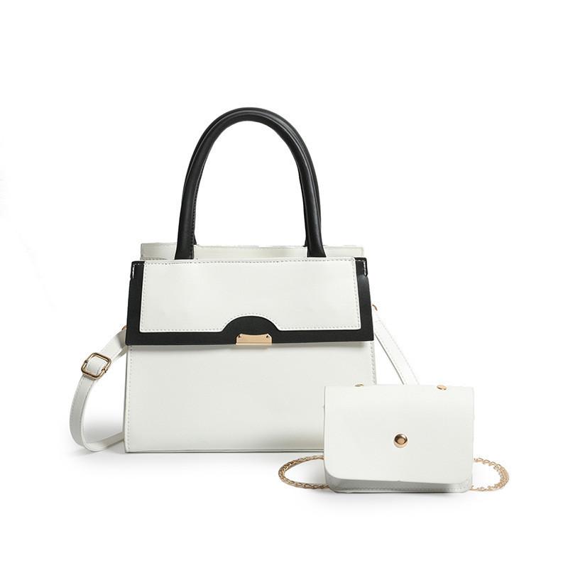 2024 New European And American Retro Shoulder Bag Vintage Style Colorblock Large Capacity Crossbody Bag