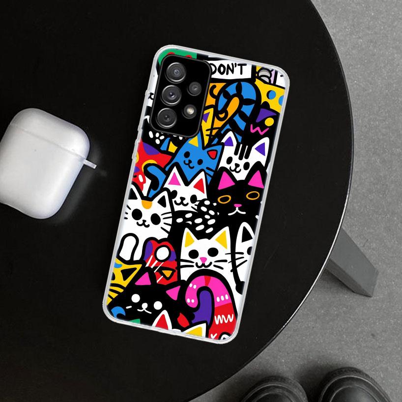 Graffiti Fashion Cool Phone Case Cover for Samsung Galaxy A12 A22 A32 A52 A72 A02S A51 A50S A31 A20S A10S Note 20 Ultra 10 Plus