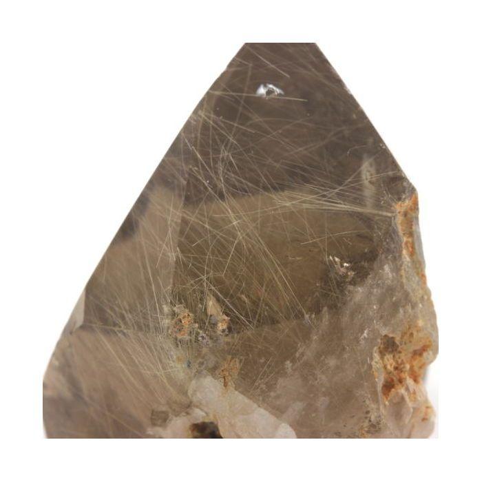 Pierres et Minéraux. Quartz fumé + Rutile. 179.85 ct. Remédios, Novo Horizonte, Bahia, Brésil.