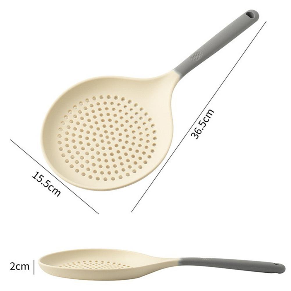 Silicone Skimmer Ladle for Home Kitchens Designed to Lift Food from Hot Oil Boiling Water or Steam While Draining Fluids