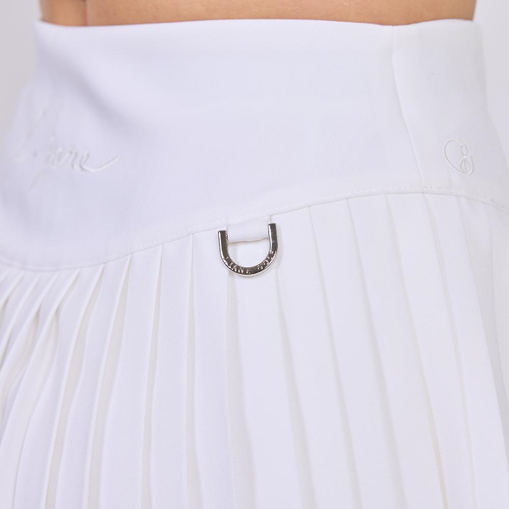J.JANE Simple Pleated Skirt (White)