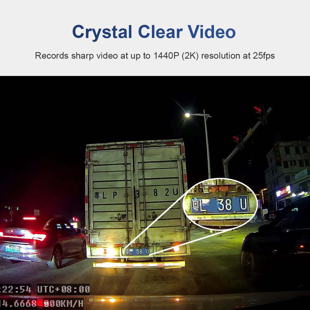 4G Dash Cam for Car with Loop Recording Collision Detection 2K Resolution GPS 1 Year Warranty-Safe Driving Recorder