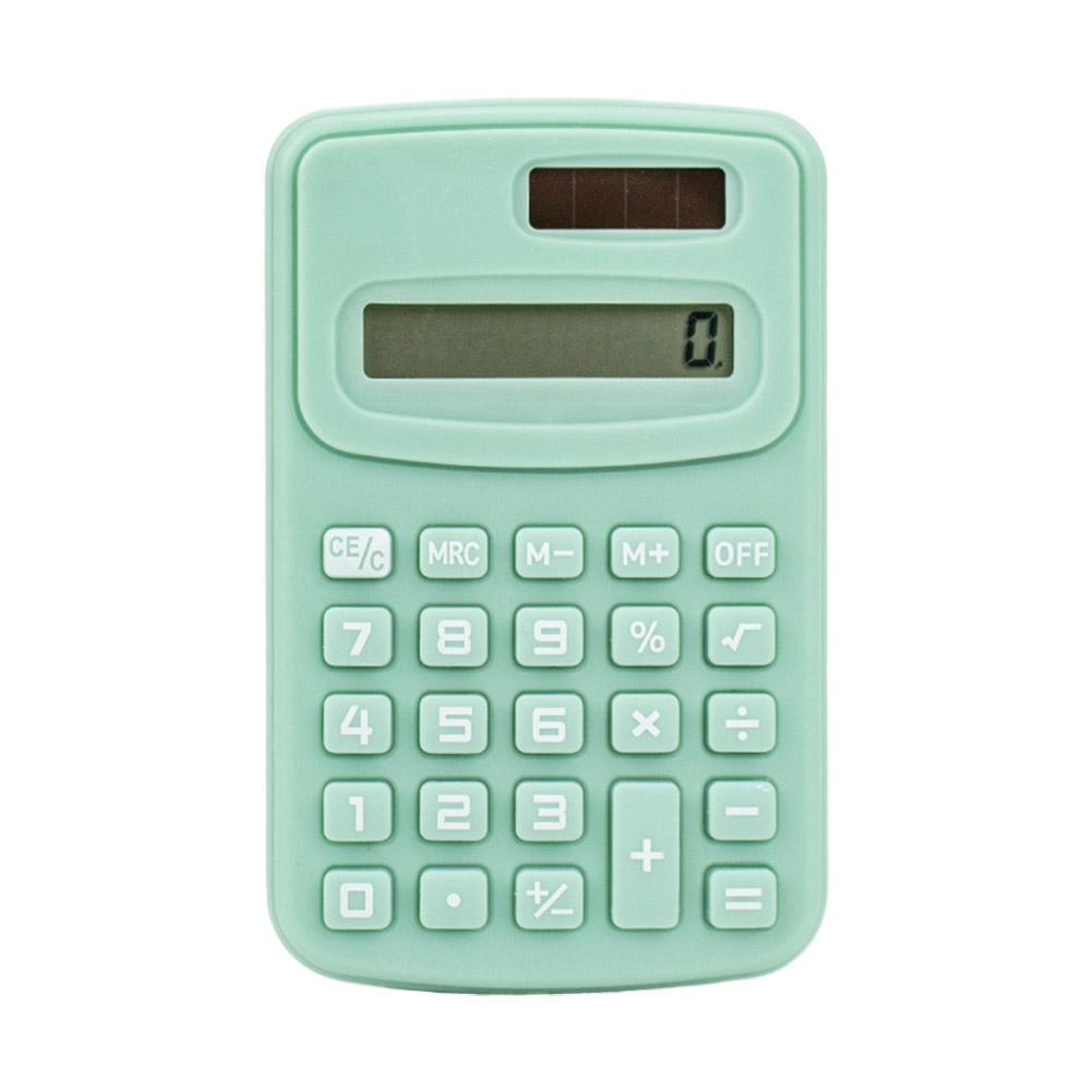 Mechanical Calculator 8 Digit Large Solar Power and LCD Display Big Button Cute Candy Colored Calculator Suitable for Office