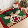 Christmas Cartoon Faux Cashmere Carpet Soft Bathroom Mat Bedroom Bedside Rug Entrance Door Mat Festive Home Decoration