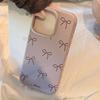 Ins Wind Full Screen Bow Apple 17pro Max Mobile Phone Case Iphone15 Suitable for 14 Soft Cover 16 Korean 12