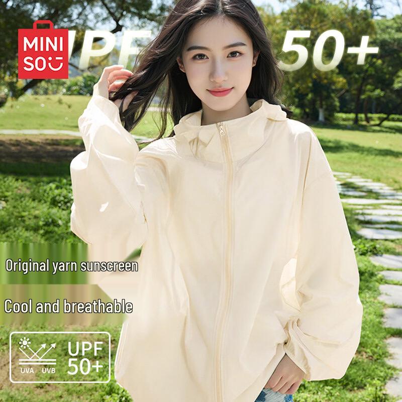 MINISO Women's UPF50+ Lightweight Hooded Sun Protection Jacket
