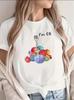 Humor Yarn Ball I'm OK Graphic Print T-shirt, Short Sleeve Crew Neck Casual Top for Summer Spring