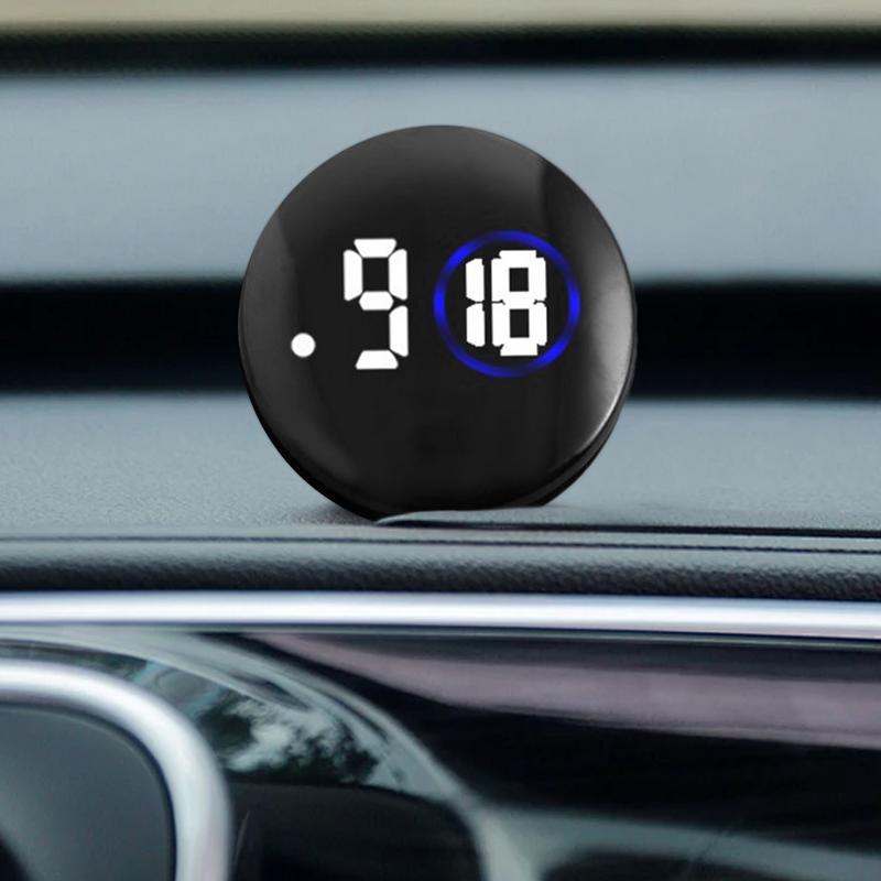 Clock for Car Dashboard Quartz Motorcycle Clock Stick on Multifunctional Analog Clock Watch Car Vent Clocks Watch Small Digital