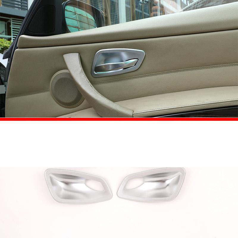 ABS Silver For BMW 3 Series E90 2005-2012 Car Interior Decoration Cover Stickers Dashboard Console Gear Shift Door Handle Trim