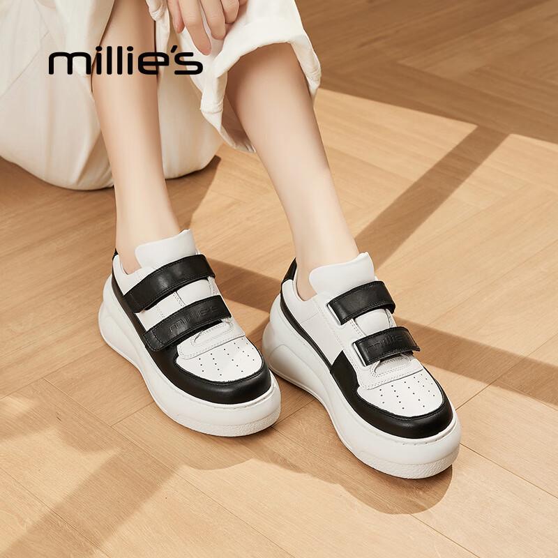 Mirabell Women s Round Toe Thick-Soled Velcro Sneakers 38